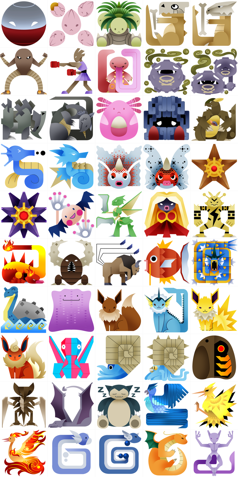 Illustration for article titled The Original 151 Pokemon, Redone As Monster Hunter Icons